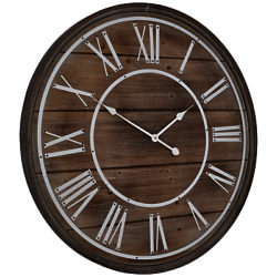 Libra Hemsby Oversized Wall Clock, Natural, Dia. 80cm